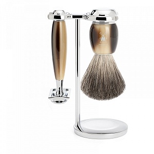 Muehle Бритвенный набор, смола, цвет рога, 3 предмета, Т-образный станок S 81 M 332 SR