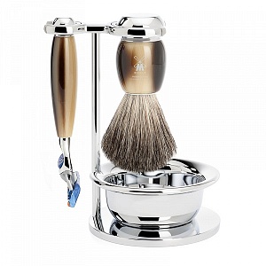 Muehle Бритвенный набор, смола, цвет рога, 4 предмета, станок Fusion S 81 M 332 SF