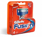 Gillette Fusion 4шт сменные лезвия GF4