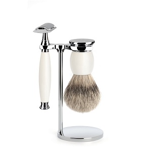 Muehle Набор для бритья, фарфор, 3 предмета, Т-образный станок S 93 P 84 SR